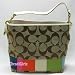 AUTHENTIC COACH SIGNATURE MULTI STRIPE SHOULDER TOTE 10858