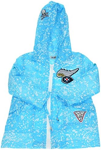 DOKI Little Girls' Polyester Waterproof Rain Coat 6x Sky Blue