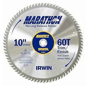 Irwin 14074 Marathon 10 x 60-Tooth Trim Finish Circular Saw Blade by Marathon