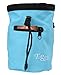 Chalk Bag for Rock Climbing, Weightlifting, Bouldering & Gymnastics with Drawstring Closure, Quick-clip Belt and Valuables Securely Holding Zippered Pocket (Light Blue)