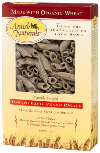Amish Naturals Tomato Basil Penne Rigate, 12-Ounce Boxes (Pack of 6) by Olive Oil