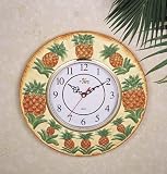 Ceramic Pineapple 3-D Kitchen Wall Clock