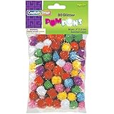 Creativity Street Glitter Poms 1/2" 80-Piece Assorted