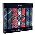 Cotton Men's Handkerchiefs - Box Of 7 Different Tartan Designs