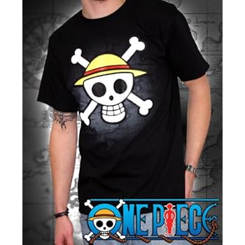 ABYstyle - ABYTEX040 - One Pièce - Déguisements et Imitations - T-Shirt Basic Homme Skull With Map