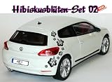 Produkt-Bild: Design Autoaufkleber - 16er Set ***HIBISKUSBL&Uuml;TEN SET 2*** bis zu 5 Motivfarben k&ouml;nnen frei gew&auml;hlt werden!