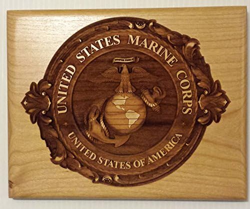 Laser 3D Relief Engraved Marine Corps Wall Plaque