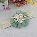 Mokingtop®Hot Cute Lovely Kids Baby Flowers Lace Bow Headband Hair Wear Hairband Ribbon (Green)