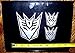 Transformers - Decepticon Set of 3 HQ Single Color High Gloss Silver Metallic Vinyl Sticker Decals