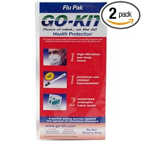 Go-Kit Flu and Infectious Diseases Protection Kit, Flu Pak (Pack of 2)