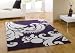 New Collection Designer Rug Purple & Cream Colour Carpet 120 x 170 cm (3'11" x 5'7")
