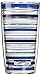 Tervis Made in USA Double Walled Fiesta Insulated Tumbler Cup Keeps Drinks Cold & Hot, 16oz - No Lid, Lapis Stripes