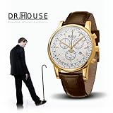 Kronsegler DR.HOUSE Herren Chronograph vergoldet-silbern