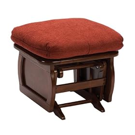 Deluxe Glider Ottoman - Rust/ Mahogany 