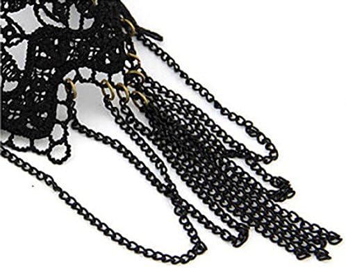 Lace Slave Bracelets with Ring Lolita Sexy Tassels Chain Metal