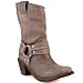 FRYE Women's Carmen Harness Short Boot,Grey,6.5 M US
