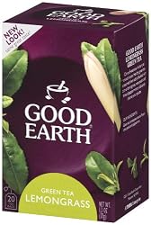 Good Earth Tea Green Tea, Lemongrass, 25-Count Boxes (Pack of 6)