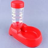 Ostart Pet Dog Puppy Cat Kitten Automatic Water Dispenser Food Dish Bowl Feeder Bottle