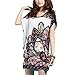 DJT Women's Batwing Sleeve Casual Tunic Dress Tops