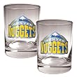 Denver Nuggets NBA 2pc Rocks Glass Set - Primary Logo