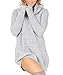 DEARWEN Women's Fashion Sexy Cowl Neck Pullover Long-sleeved Sweater Dress