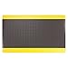 Antifatigue Mat, Black, YllwBrdr, 4ftx75ft