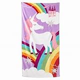 UPC 617529430197 product image for Jumping Beans Unicorn & Rainbow Plush Cotton Velour Beach Towel 30x60 | upcitemdb.com