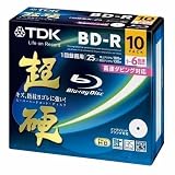 TDK 録画用ブルーレイディスク 超硬シリーズ BD-R 25GB 1-6倍速 ホワイトワイドプリンタブル 10枚パック 5mmスリムケース BRV25HCPWC10A