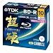 : TDK 録画用ブルーレイディスク 超硬シリーズ BD-R 25GB 1-6倍速 ホワイトワイドプリンタブル 10枚パック 5mmスリムケース BRV25HCPWC10A