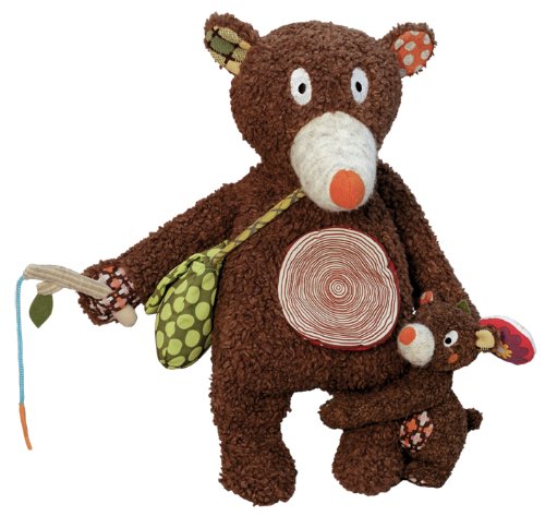 Woodours Daddy and Baby Bear Interactive Playset