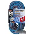 Prime Wire & Cable LT630835 100-Foot 12/3 SJEOW All Weather Triple Tap Heavy Duty Extension Cord with PrimeLight Indicator Light, Blue and Orange