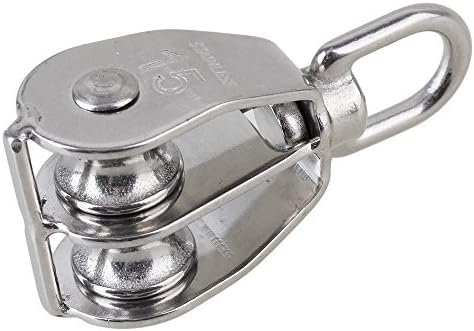 CNBTR M15 304 Stainless Steel Double Pulley Block for Wire Rope Chain Traction Wheel