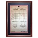 Philadelphia Phillies Game-Used (August 2007 - Eaton Pitching) Deluxe Framed Locker Room Lineup Card