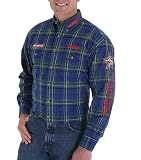 Search : Wrangler® PBR Logo Plaid Shirt