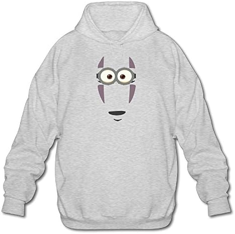 SUSAN Anime Spirited Away Men's Cotton Hoodies Sweatshirt Ash