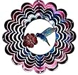 Kaleidoscope Hummingbird Fuchsia Wind Spinner