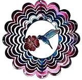Kaleidoscope Hummingbird Fuchsia Wind Spinner