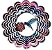 Kaleidoscope Hummingbird Fuchsia Wind Spinner