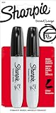 Sharpie Chisel Tip Permanent Markers: 2 Black Markers. Sanford Model 38262