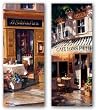 August Afternoon and La Petite Terrasse Set by George Botich 4"x10" Art Print Poster