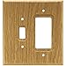 Brainerd 64679 Wood Square Single Toggle Switch/Decorator Wall Plate / Switch Plate / Cover, Medium Oak