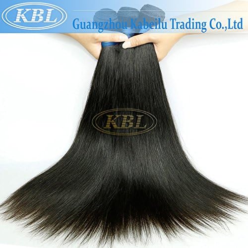 Grade 5A Brazilian Silky Straight Hair Bundles Virgin Human Hair Extensions Jet Black #1 (16" 16" 16")