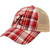 Top of the World Alabama Crimson Tide Plaid Academic Adjustable Hat
