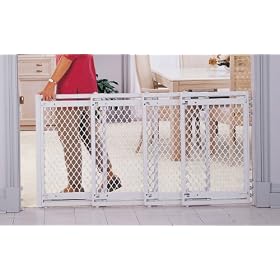 North States Supergate V Plastic Gate- Hardware Mount And Fits Large Opening
