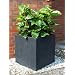 Blumenk�bel Pflanzk�bel Pflanzgef��e �bert�pfe Blumenk�bel aus Fiberglas "Block" 30x30x30cm, anthrazit