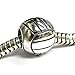 Queenberry Sterling Silver Volleyball European Bead Charm