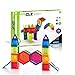 PowerClix Solids Magnetic Building Blocks Set, 94 Piece Magnetic Tiles, STEM Educational Construction Toy