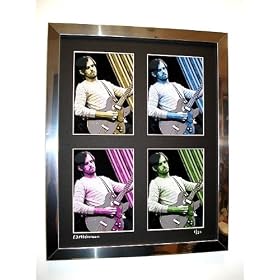 CALEB FOLLOWILL KINGS OF LEON STUNNING SIGNED POP ART FRAMED CANVAS