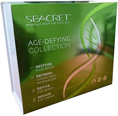 Seacret Dead Sea Age - Defying Collection Kit: Restore face serum 30ml, Refresh Vitamin rich moisturizer 50ml, Revive Eye Serum 30ml, Regain Eye Cream 30ml