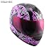 Advanced Hawk White Butterflies Glossy Full Face Motorcycle Helmet